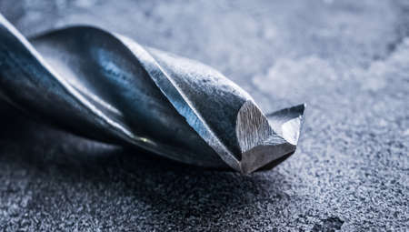 Close up view of metal drill bitの写真素材