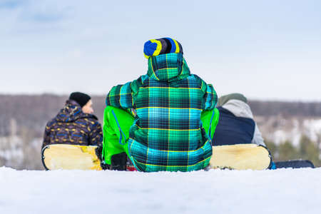 Man with snowboard