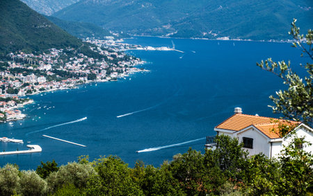 Kotor bay and city from above