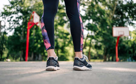 Woman exercising outdoors