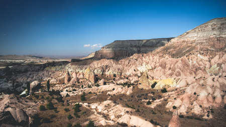 Panoramic view of mountains in Turkeyの写真素材