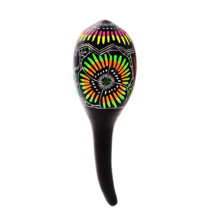 Wooden maracas isolated on white background