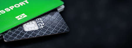 Credit card and pasportの写真素材