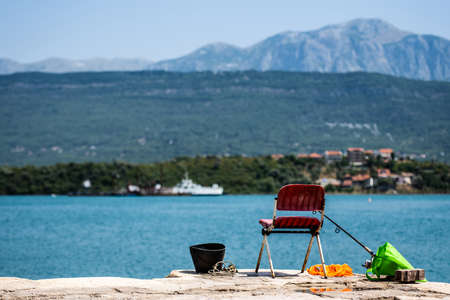 Chair with mountain view in Montenegro