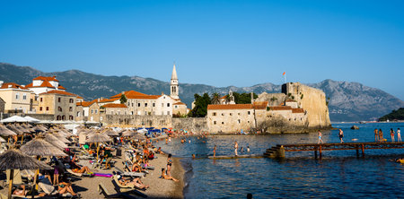 Budva, Montenegro sea viewのeditorial素材