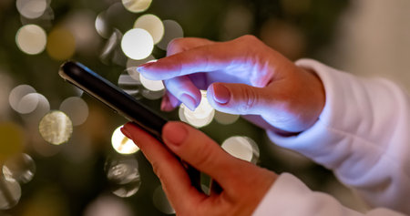 Person hand with smartphone