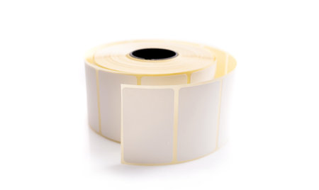 Roll with barcode stickersの写真素材