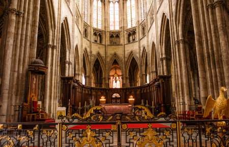 Bordeaux Cathedral, Roman Catholic Saint Andrew churchのeditorial素材