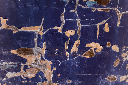 Textured Abstract Background Of Cracked Old Wall And Grangeの写真素材