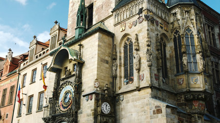 Old Clock Tower, View From The Old Market Square In Prague