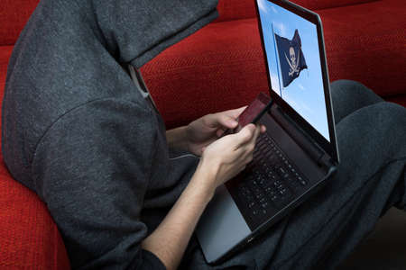 Pirate is  hacking and stealing identity and password