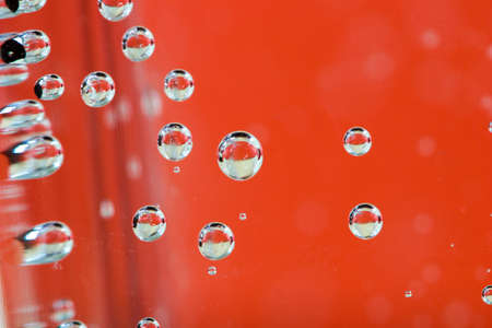 Texture of  abstract  airbubbles on orange  backroudの写真素材