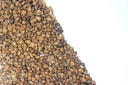 coffee beans isolated on white background, can be used as a background