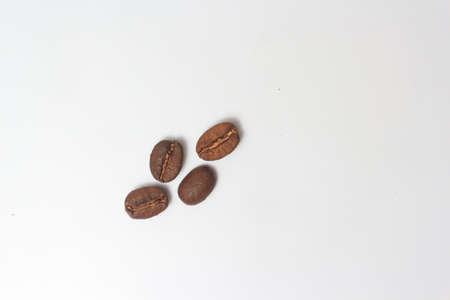 Coffee beans on a white background. Close-up.の写真素材