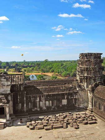 Ancient buddhist khmer temple in Angkor Wat complex, Cambodiaの写真素材