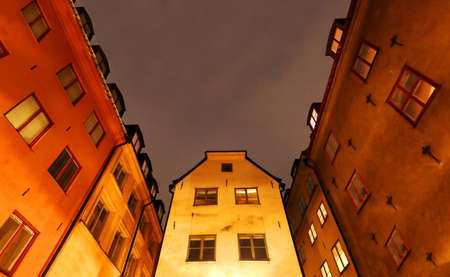 Old Town  Gamla Stan  in Stockholm  Gamla Stan is one of the largest and best preserved medieval city centers in Europeの写真素材