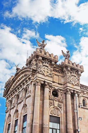 Old customs building constructed in 1902 locate in the Port of Barcelona, Spainのeditorial素材