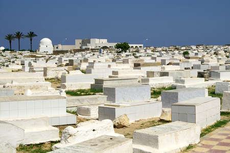Arabic cemetery in Monastir, Tunisiaの写真素材