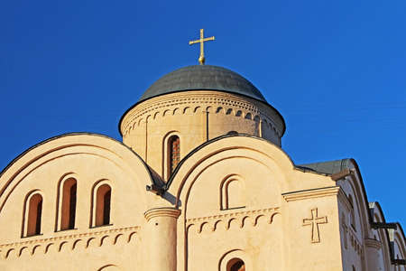 Domes of orthodox church of Pirogoshchaの写真素材