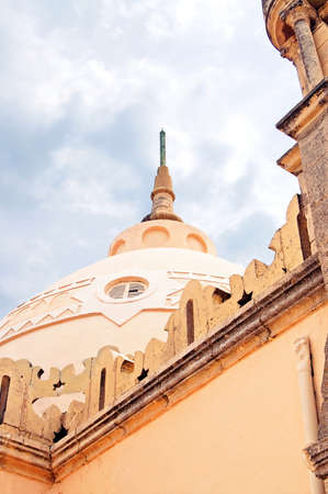 Dome of Cathedral of Saint Louis of Carthage located in Carthage, Tunisia. It is an old Roman Catholic Cathedral situated near the Carthage National Museum on the hill of Byrsaのeditorial素材
