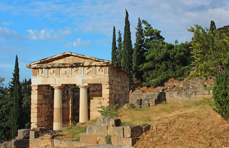 Ruins of the ancient city Delphi, Greece