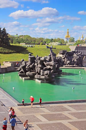 Soviet era WW2 memorial at The Ukrainian State Museum of the Great Patriotic War, Kyiv, Ukraineのeditorial素材