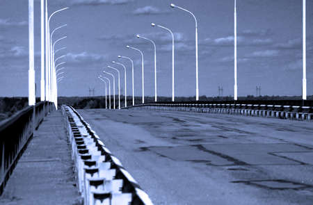 Road and lanterns. Filter applied