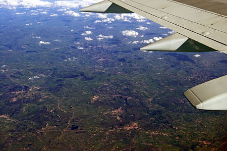 Continental mountain part of Italy, view from plane