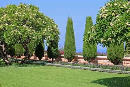 Bahai gardens in Acre (Akko), Haifa, Israelの写真素材