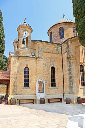 The Cana Greek Orthodox Wedding Church in Cana of Galilee, Kfar Kana, Israelの写真素材