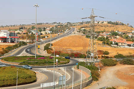 Road junction near Poria - Kfar Avoda, Israelのeditorial素材