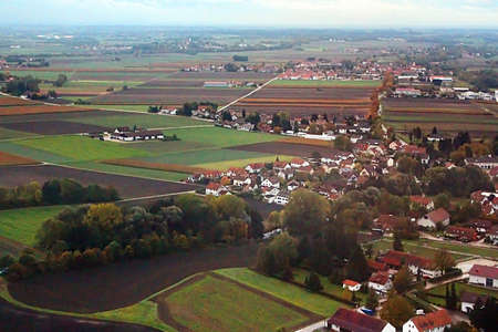 Countryside from the plane near Munich, Germany