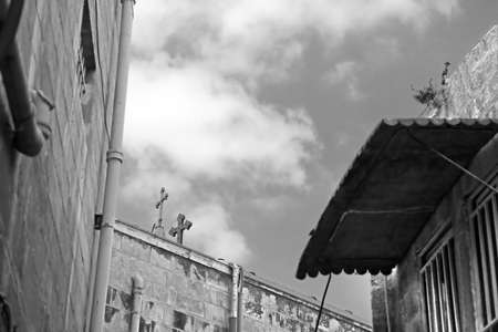 Architecture in The Old City (Christian Quarter) of Jerusalem, Israelのeditorial素材