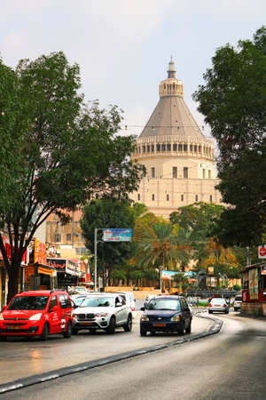 NAZARETH, ISRAEL - SEPTEMBER 21, 2017: Basilica of the Annunciation in Nazareth, Israel. This church was built on the site where according to Tradition was the home of the Virgin Maryのeditorial素材