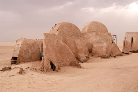 TOZEUR, TUNISIA - MAY 01, 2007: Star wars decoration in Sahara desertのeditorial素材