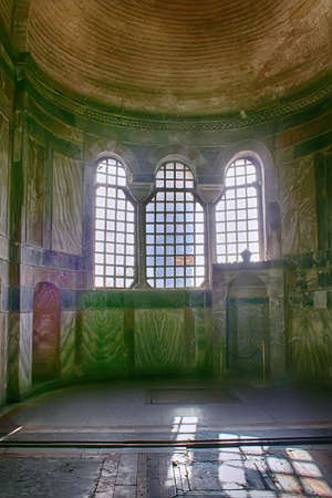 ISTANBUL, TURKEY - MARCH 31, 2013: The interior of the Chora Church. Second name of it now is the Kariye Museumのeditorial素材