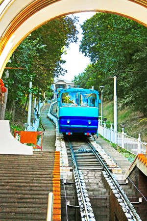Kyiv funicular wagon in Kyiv, Ukraineの写真素材
