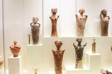 Greece - August 09, 2013: Figures of people in museum