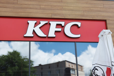 Vinnytsia, Ukraine - June 18, 2022: KFC restaurant. Kentucky Fried Chicken is an American fast food...