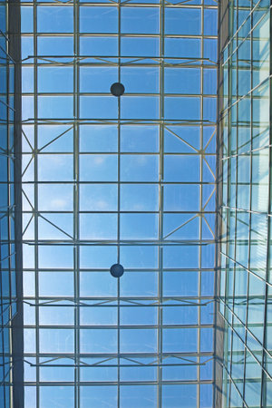 View of Kyiv Zhulyany airport  glass ceiling, Kyiv, Ukraine