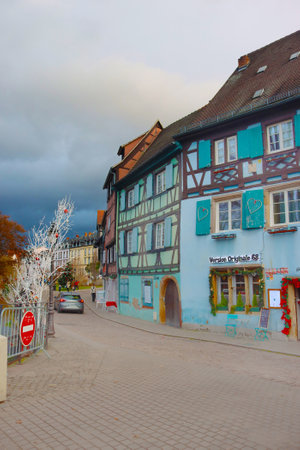 Colmar, France - December 21, 2023: Old town. Christmas timeのeditorial素材