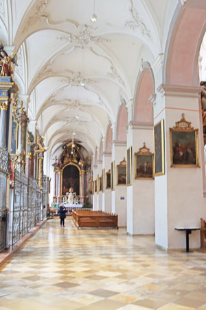 Munich, Germany - December 20, 2023: Interior of St. Peter's Churchのeditorial素材