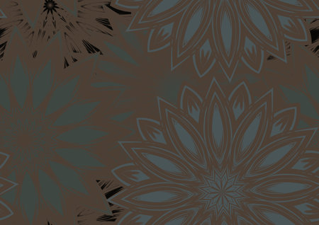 flowers. Seamless floral background. dark. Tracery handmade nature ethnic fabric backdrop pattern. Textile design texture. decorative color art. Vector.のイラスト素材