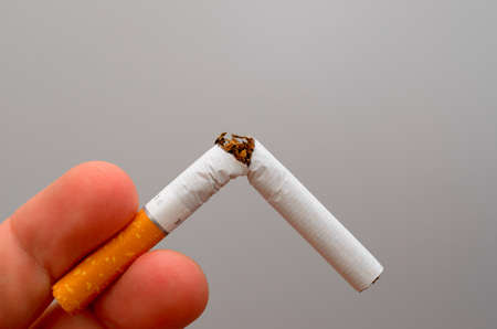 Healthy lifestyle concept. The new goal - to quit smoking.の写真素材