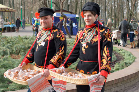 Brest, Belarus - March 13, 2016: Maslenitsa. Farewell to winter. The traditional Russian holiday