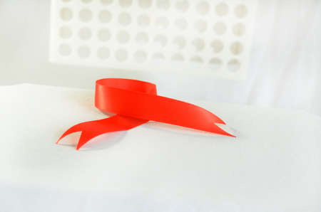 Blood sampling and analysis in a biochemical laboratory on a light background.の写真素材