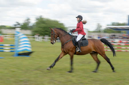 Competitions in equestrian sport with overcoming obstacles.のeditorial素材