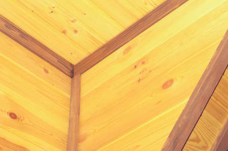 Geometry from eco-friendly wooden ceiling skirting boardsの写真素材