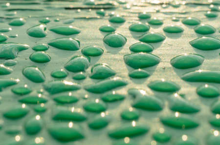 Morning dew on the painted surface. Textureの写真素材