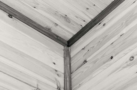 Geometry from eco-friendly wooden ceiling skirting boardsの写真素材